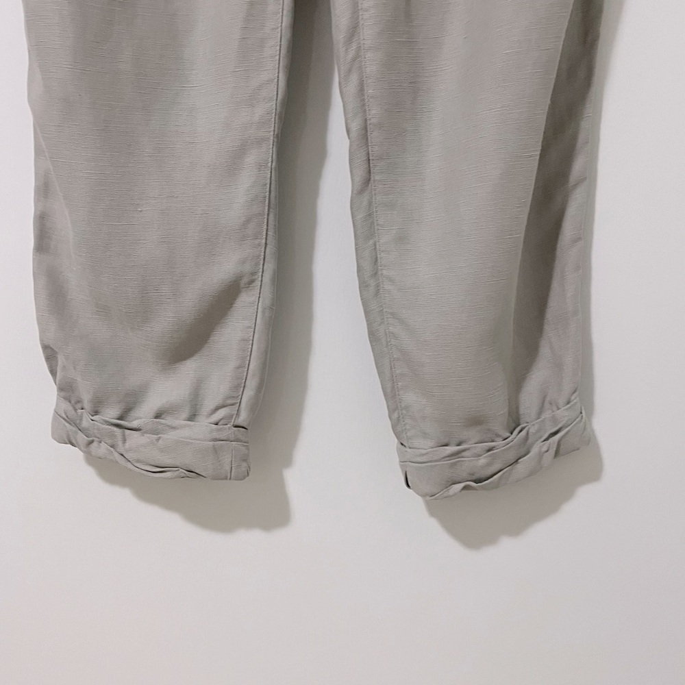 Aritzia Wilfred Linen Allant Tie Front Trouser Pant Grey Size 2 - Picture 8 of 16